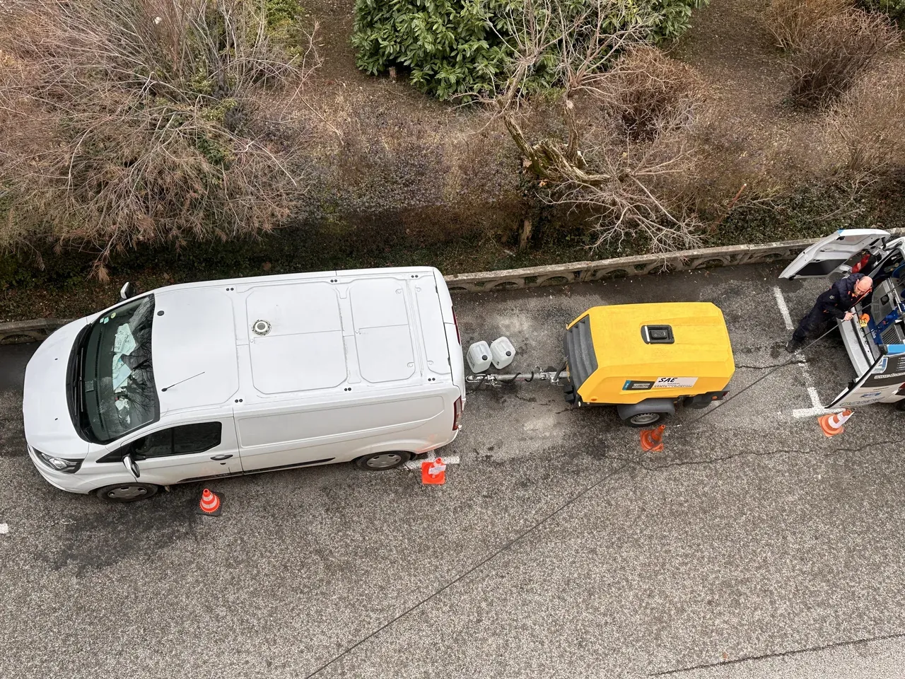 Vue aérienne camion — ARC Assainissement